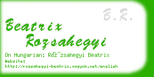 beatrix rozsahegyi business card